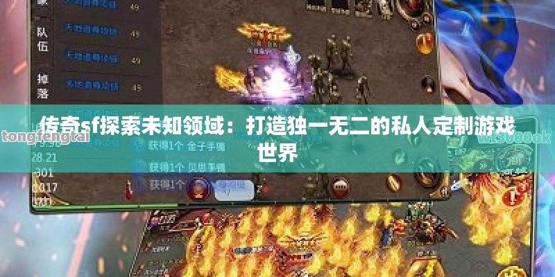 传奇sf探索未知领域：打造独一无二的私人定制游戏世界