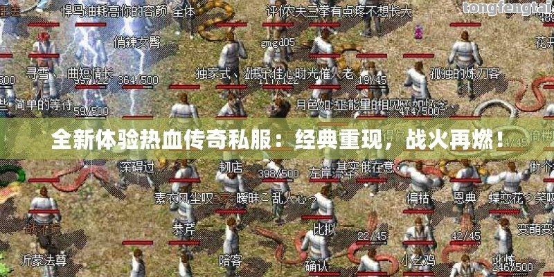 探索全新世界2023年最新传奇私服发布网 - 独家开服信息，畅享无限游戏乐趣！